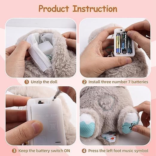 Peluche relajante para bebé que simula respiración ( nutria rosa ) - additional image 11