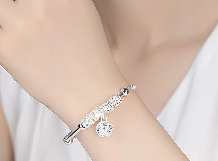 Pulsera chapada en plata con abalorios - additional image 2