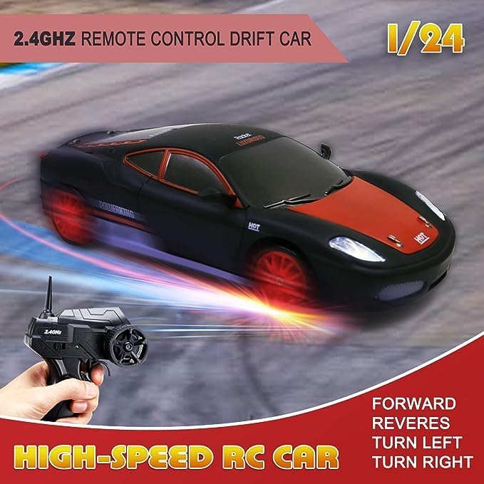 Coche teledirigido drift 1:24 FERRARI NEGRO - additional image 21