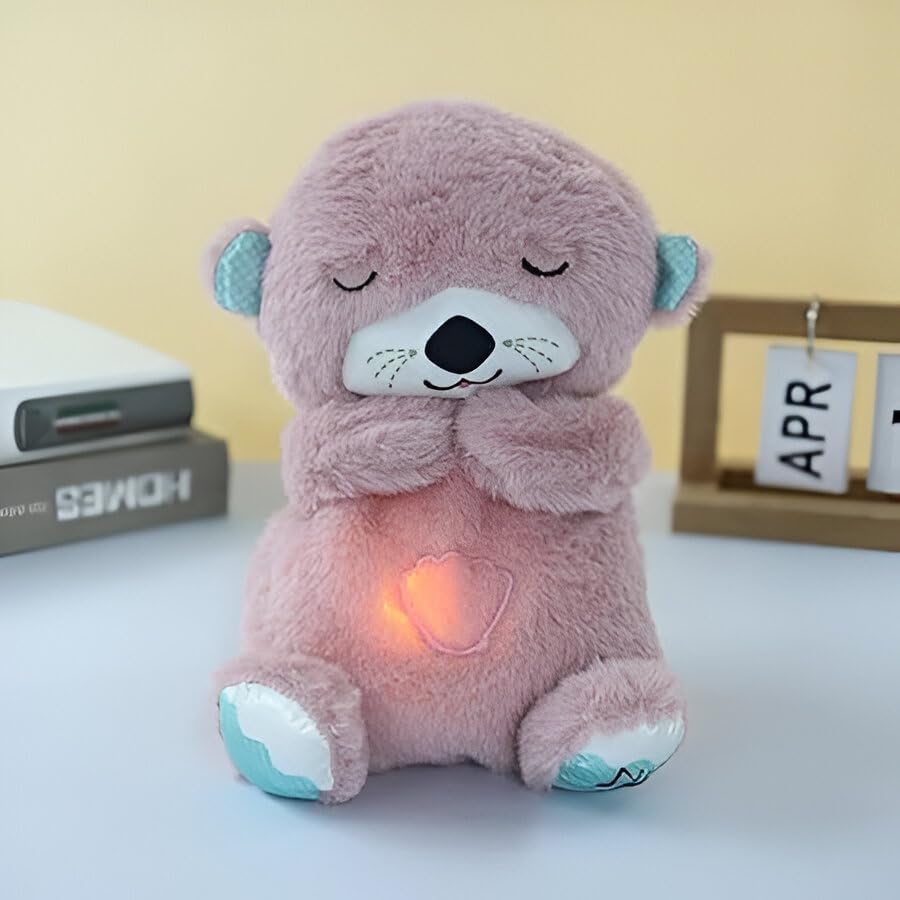 Peluche relajante para bebé que simula respiración ( nutria rosa ) - additional image 12