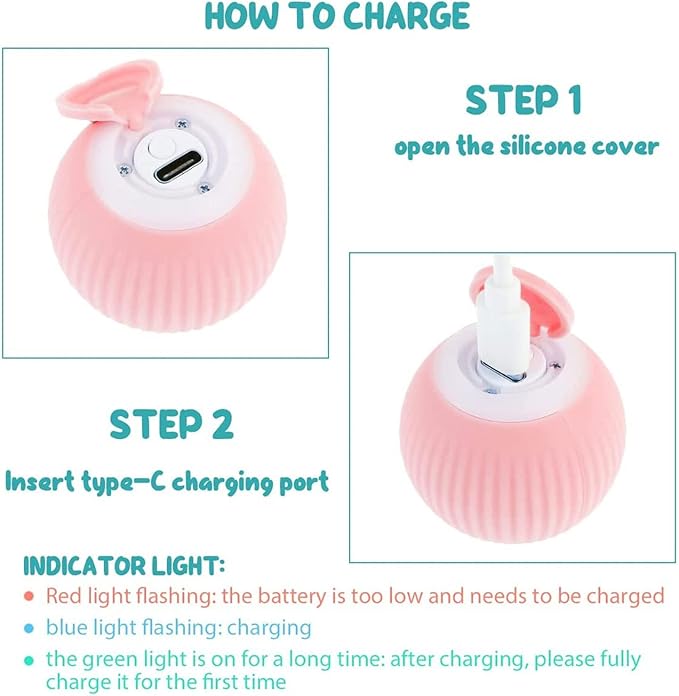 Bola de juguete interactivo para gatos rosa - additional image 18