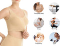Sujetador deportiva sin costuras beige S/M