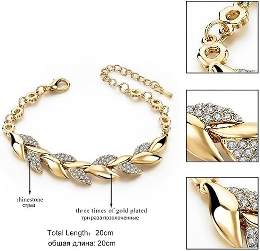 Pulsera elegante de hojas doradas - additional image 3