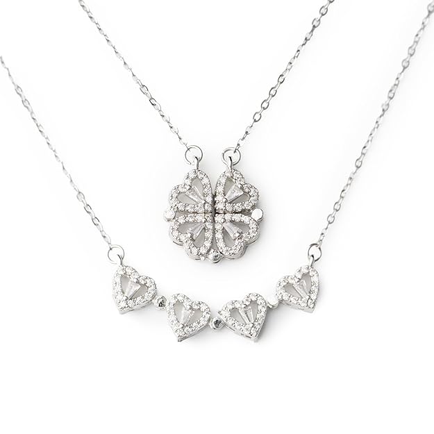 Collar con colgante de trébol transformable plata - additional image 2