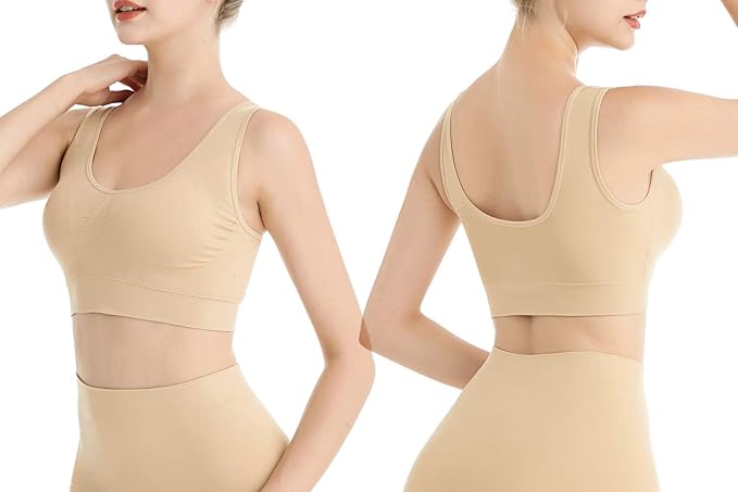 Sujetador deportiva sin costuras beige S/M - additional image 2