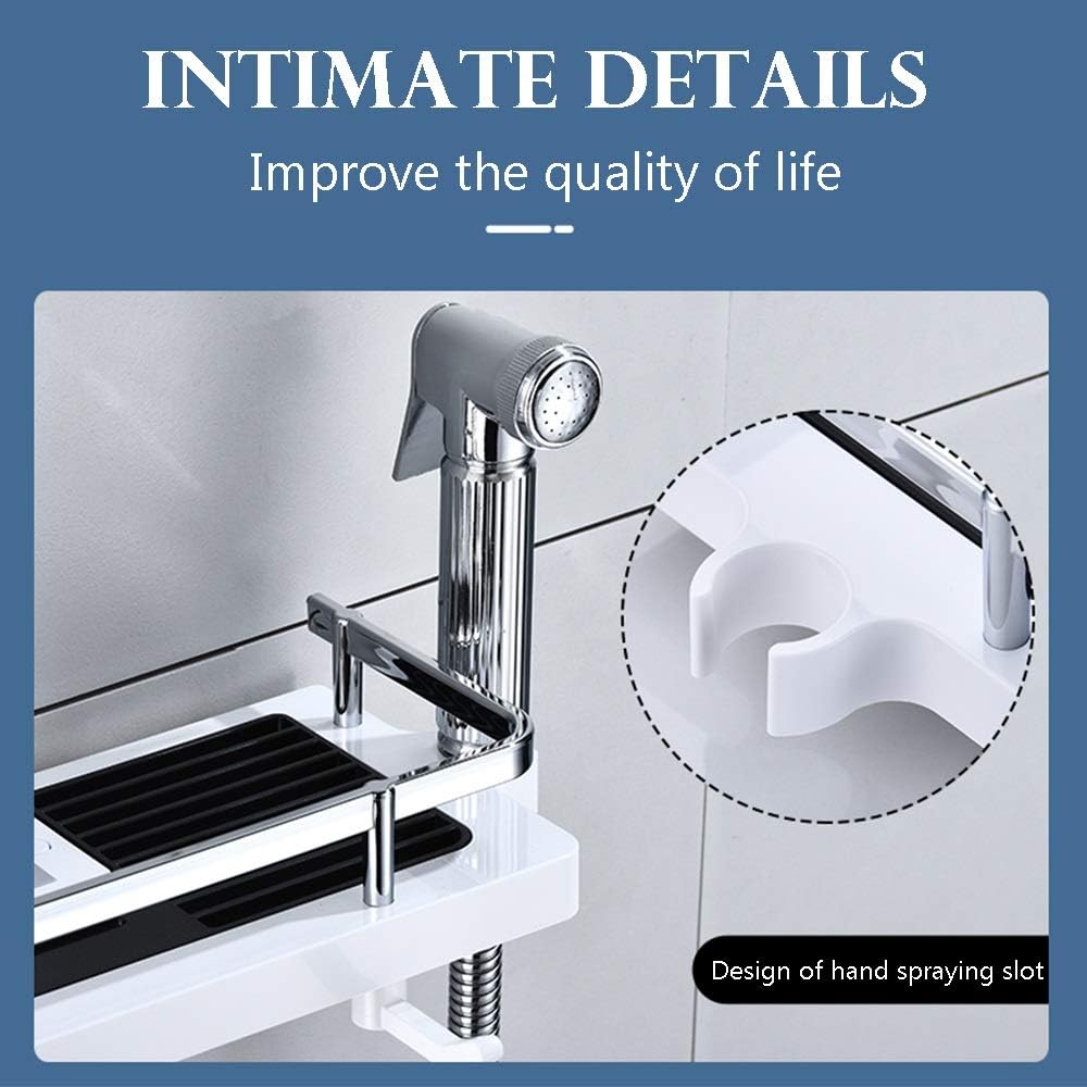 Estante de almacenamiento multifunción de baño sin perforaciones - additional image 5