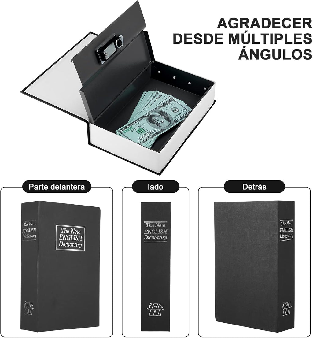 Caja fuerte en forma de libro con cerradura 180x115x55mm - additional image 11