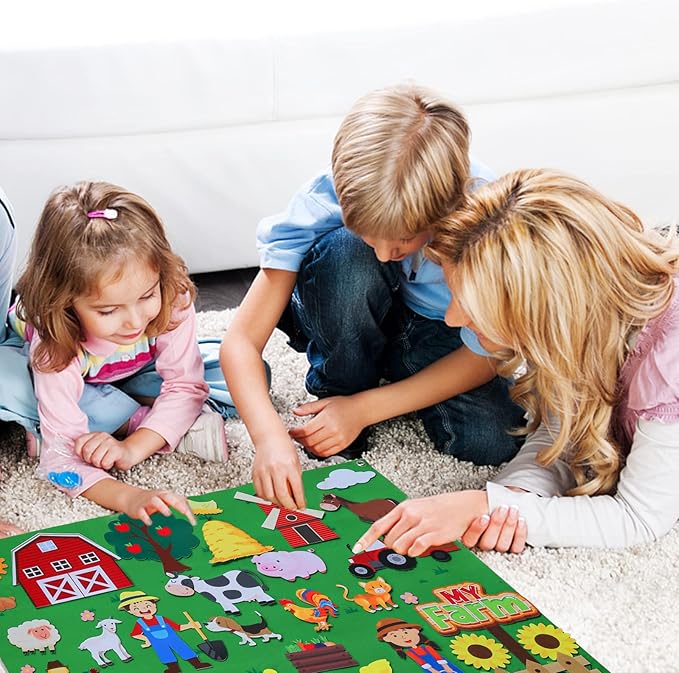 Juego educativo de granja en fieltro para niños - additional image 4
