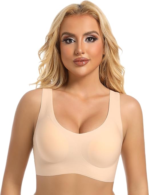 Sujetador ultrafino de seda helada beige ( talla XL = XL/XXL ) - additional image 2