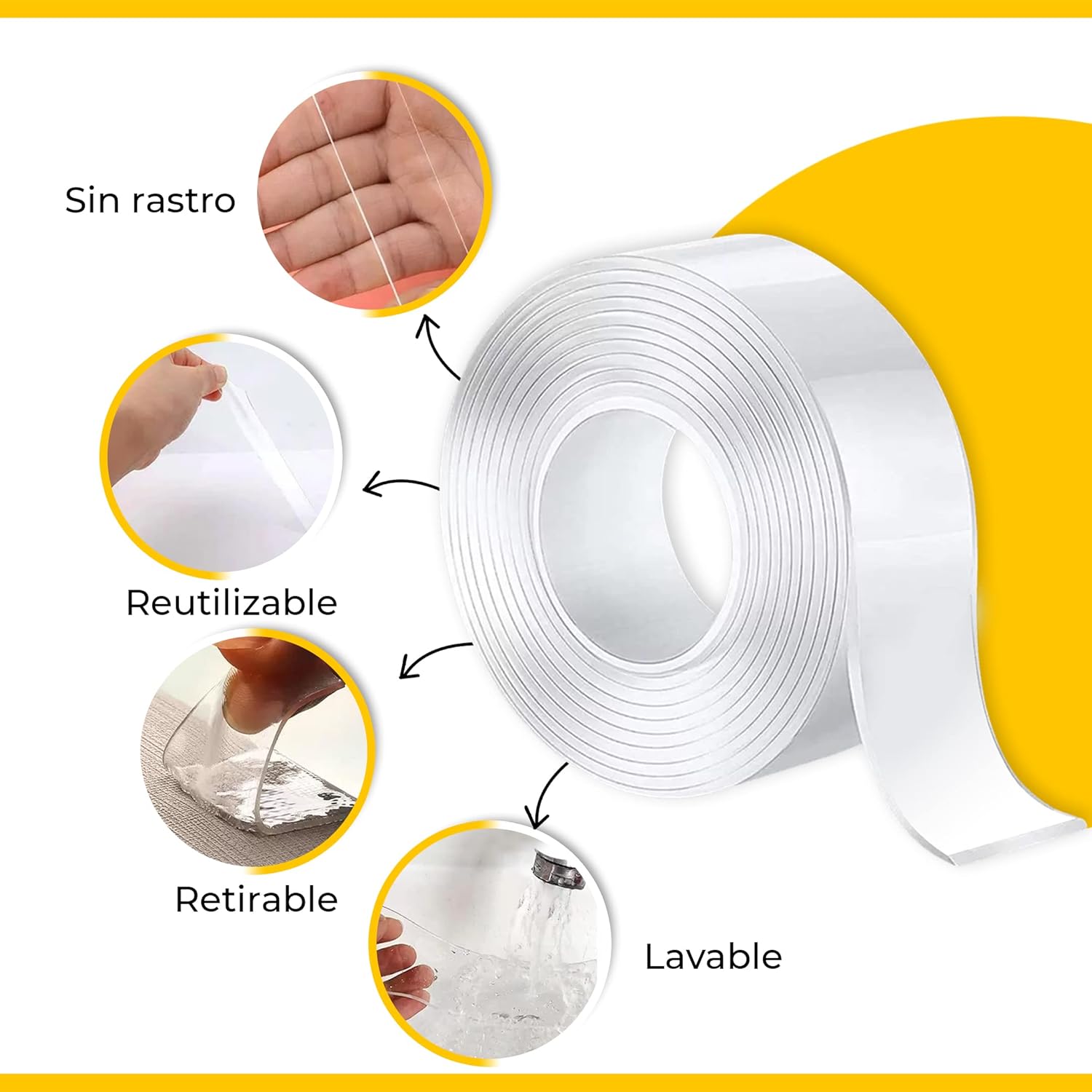 Cinta doble cara extrafuerte nanotech 3cm x 3m - additional image 6