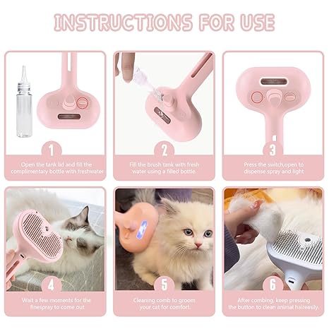 Cepillo de vapor para mascotas rosa - additional image 21