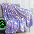 Manta Luminosa en la Oscuridad Color Morado 120cm x150cm