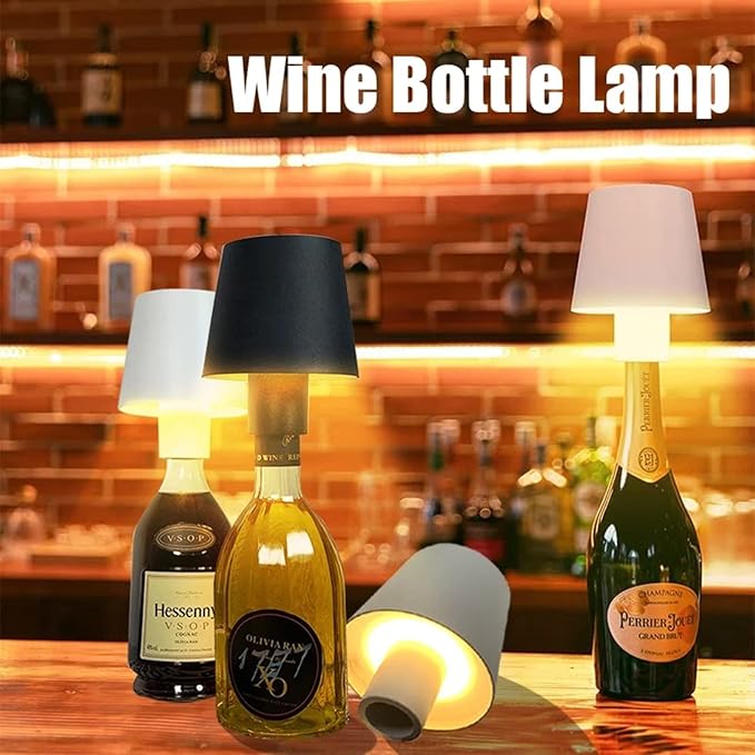 Lámpara de botella de vino recargable LED negro - additional image 17