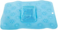 Alfombra exfoliante con esponja azul