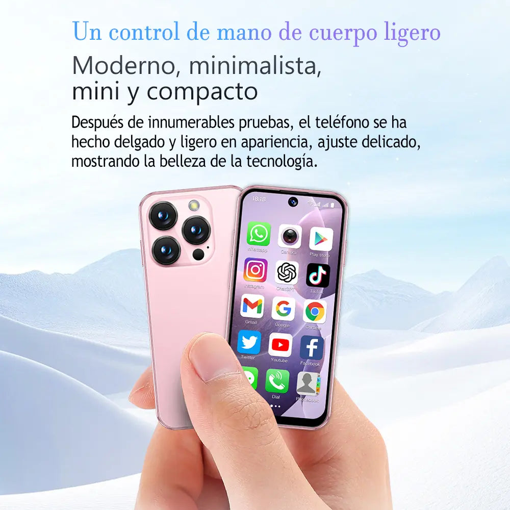 Mini teléfono inteligente rosa - additional image 4