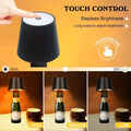 Lámpara de botella de vino recargable LED negro