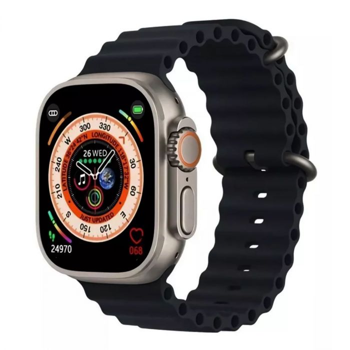 Smartwatch Ultra Pro con 2 correas ( negro + amarillo)