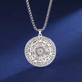 Collar de acero inoxidable con sello de los 7 Arcángeles plata