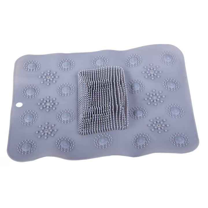 Alfombra exfoliante con esponja gris - additional image 7