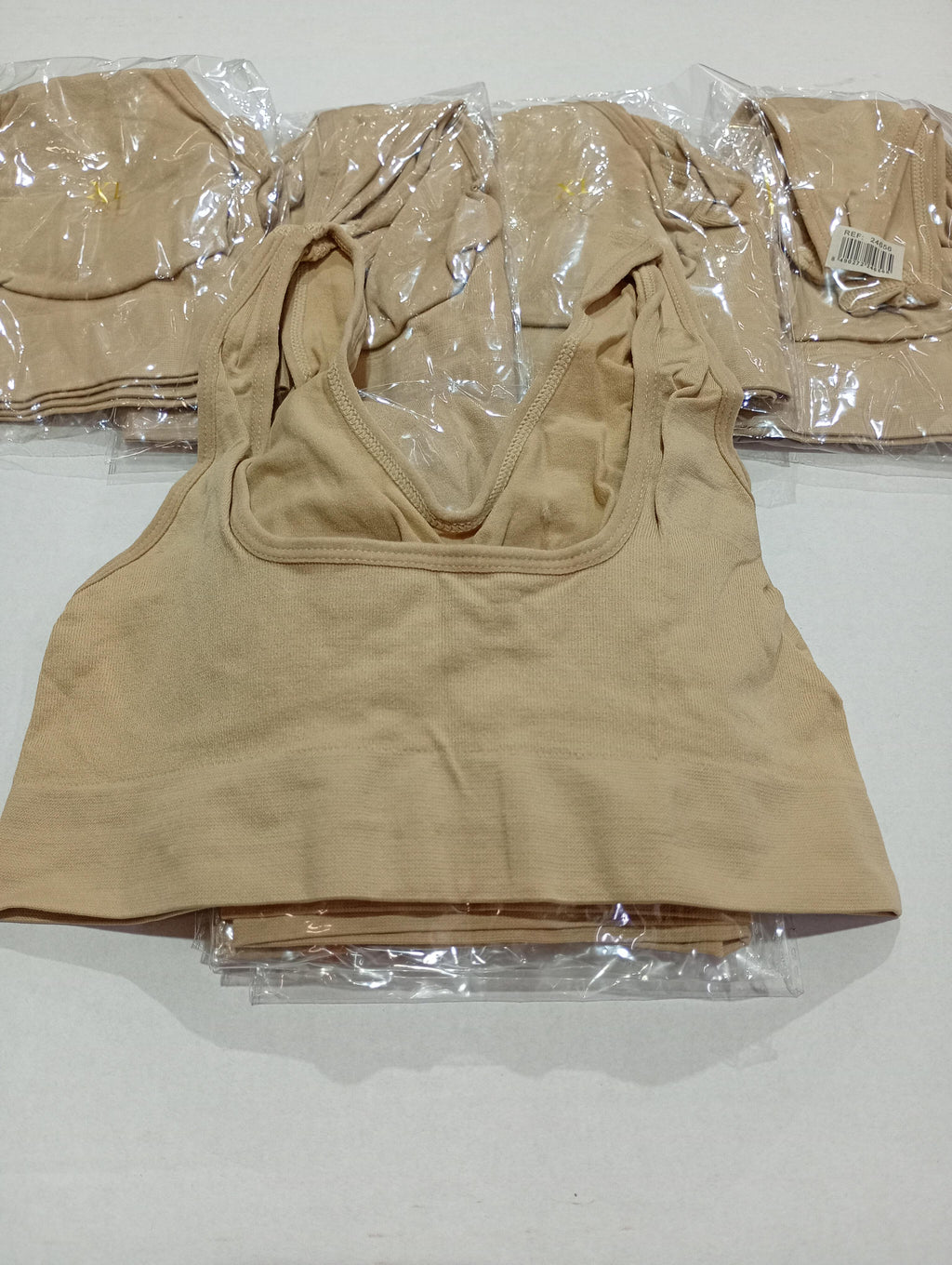 Sujetador deportiva sin costuras beige L/XL - additional image 1