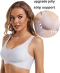 Sujetador ultrafino de seda helada blanco ( talla XL = XL/XXL )